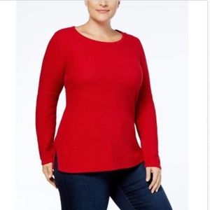 Charter Club Textured Long Sleeve Pullover/Sweater